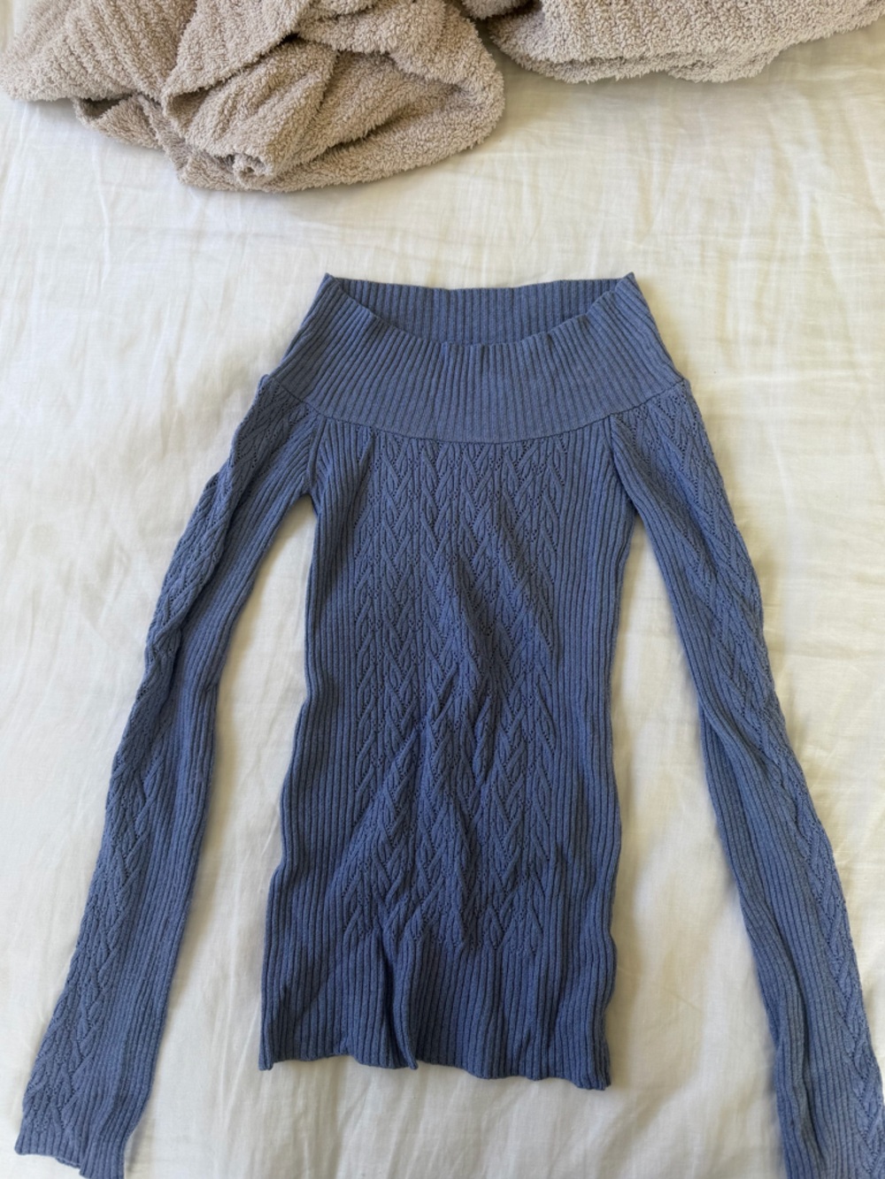 Periwinkle off the shoulder top
